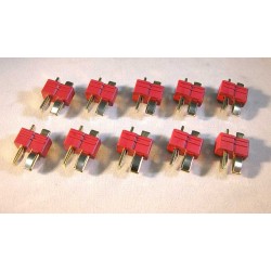 T-PLUG MALE CONNECTORS 10 PCS