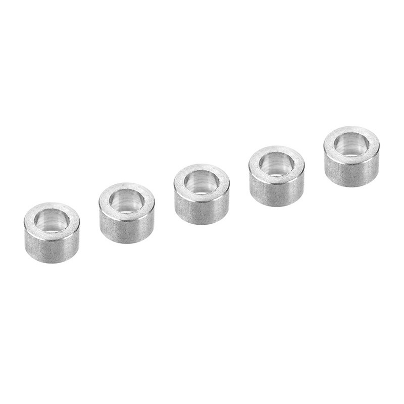 Spessori in alluminio 3mm - diametro interno 3mm - esterno 5mm (5pz)