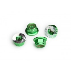 dadi flangiati alluminio 5mm verdi (4)