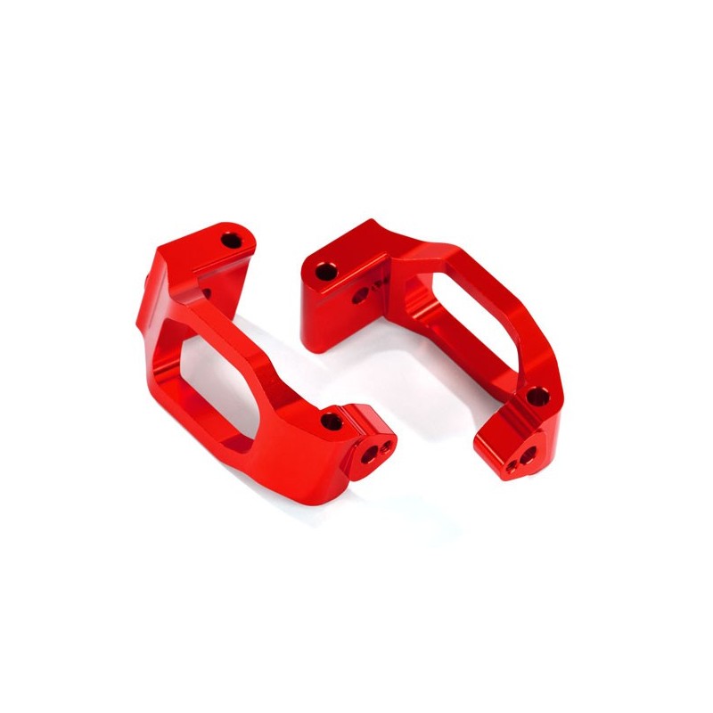 Blocchetti caster "C"  DX + SX - alluminio rosso