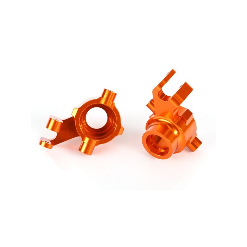 Blocchetti sterzo DX+SX alluminio arancio