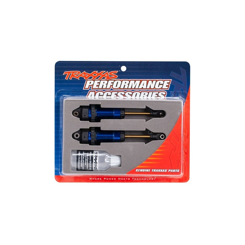 Ammortizzatori in alluminio GTR XXLong anodizzato Blu (2) - Senza Molle