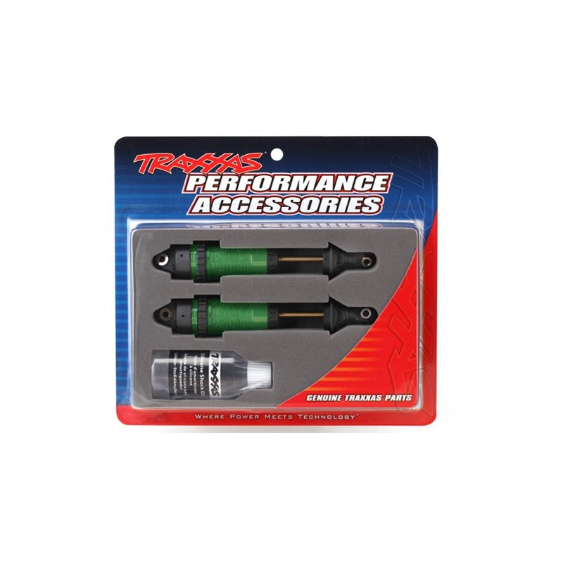 Ammortizzatori in alluminio GTR XXLong anodizzato Verde (2) - Senza Molle