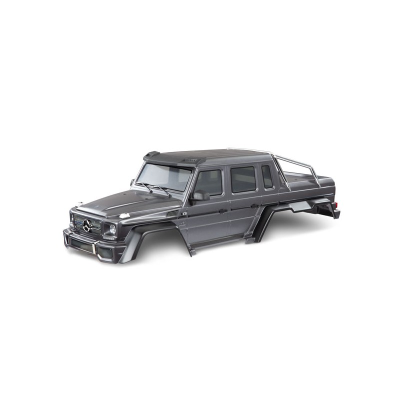 Body, Mercedes-Benz® G 63®, complete (matte graphite metallic) with plastic parts Traxxas