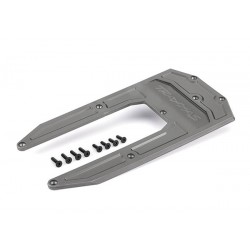 Skidplate, chassis, gray...