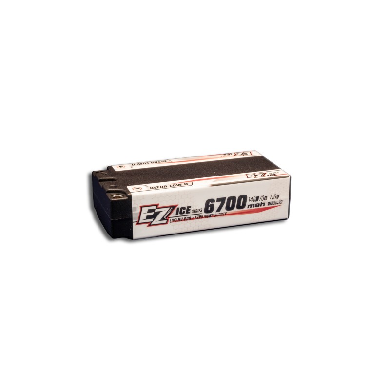 Ezpower 6700mah Shorty Long Run 7,6v 2s 140/70c HV PRO Ice Series - 5mm