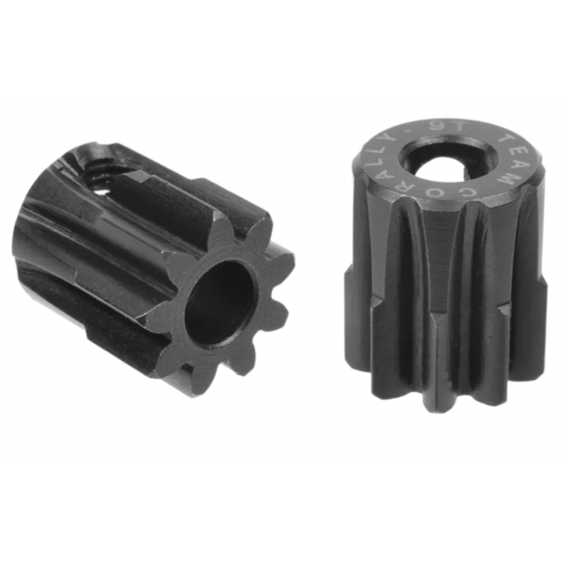 Team Corally - M1.0 Pinion - Short - Hardened Steel - 9 Teeth - Shaft Dia. 5mm 72809