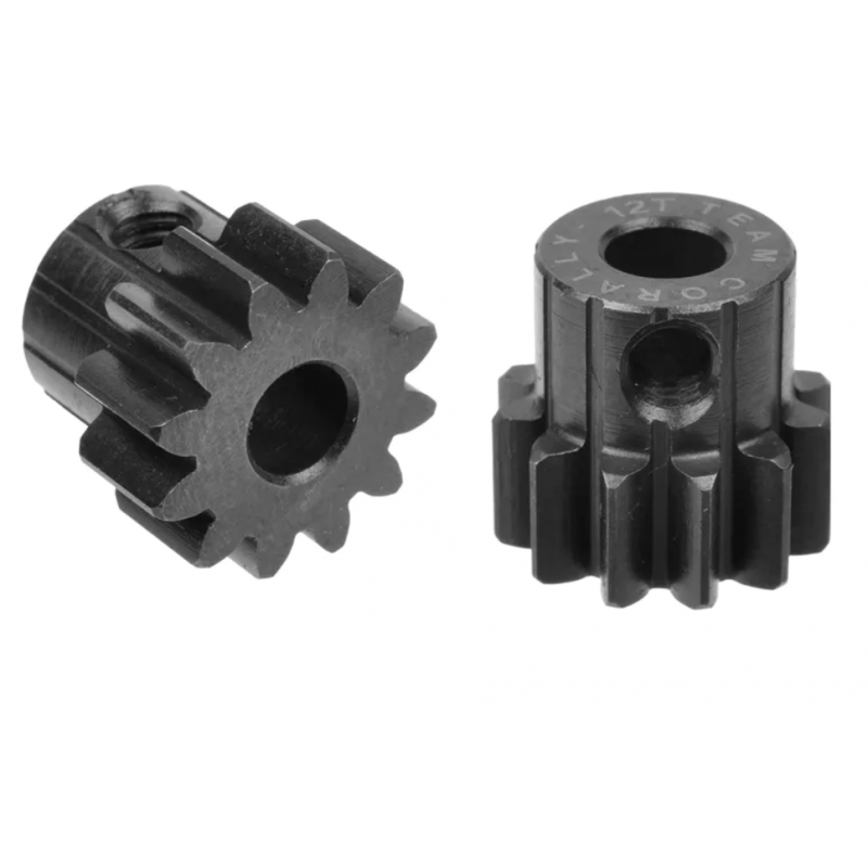 Team Corally - M1.0 Pinion - Short - Hardened Steel - 12 Teeth - Shaft Dia. 5mm 72812
