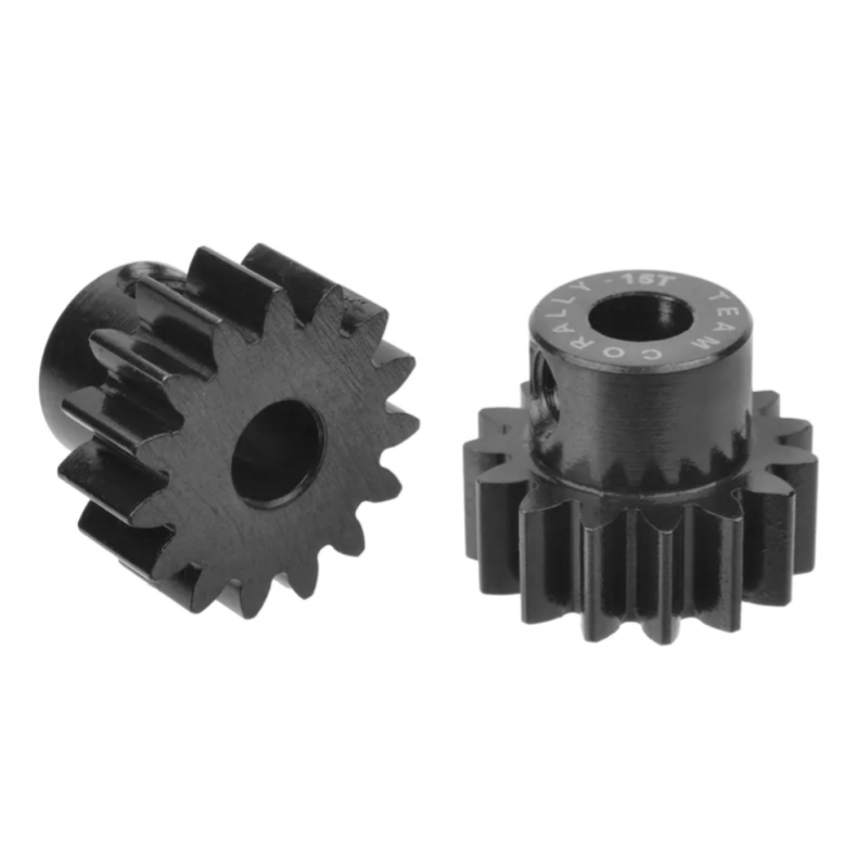 Team Corally - M1.0 Pinion - Short - Hardened Steel - 15 Teeth - Shaft Dia. 5mm 72815