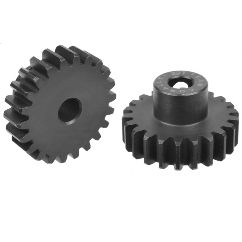 Team Corally - M1.0 Pinion - Short - Hardened Steel - 22 Teeth - Shaft Dia. 5mm 72822