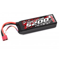 Team Corally Batteria Lipo Power Racing 60C - 5200mAh - 2S - 7,4V - T-Plug - Semi-Soft Case